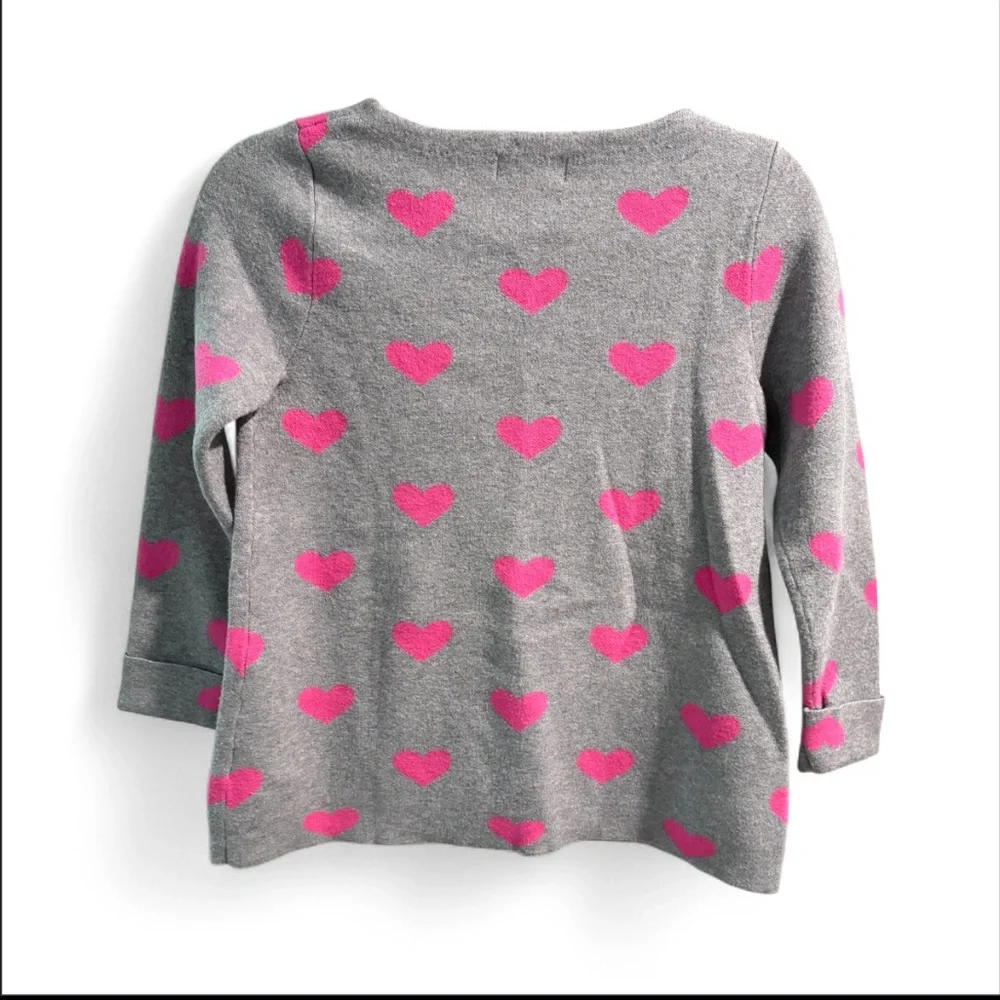 Cynthia Rowley Gray Top with Pink Hearts‎